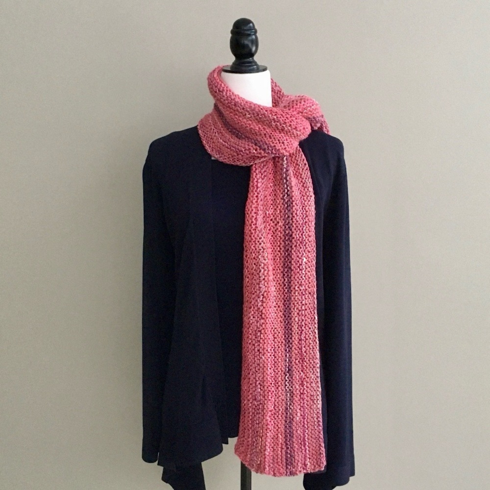 NWT Hand knitted mixed fibers scarf
